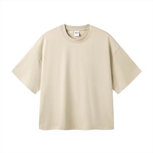 T-shirt court ample pour homme, 100 % coton tricoté de haute qualité, vierge, uni, style streetwear, personnalisable, vente en gros - Product Image 5