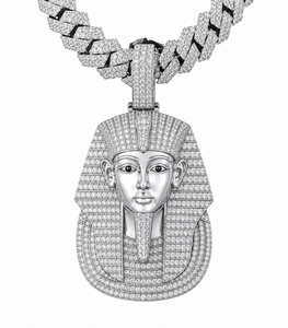 Stock Luxury 925 Sterling <b>Silver</b> Pharaoh Pendant VVS Moissanite Diamonds <b>Silver</b> Plated Hip Hop Style Parties Lifeng Jewelry GRA - Product Image 4