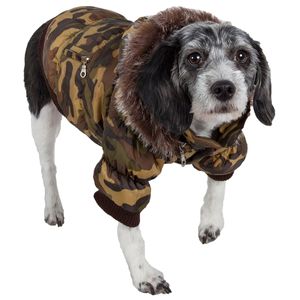 Cappotto Parka Metallico alla Moda per Animali Domestici, Abbigliamento Elegante per Animali - Product Image 1