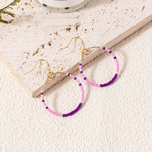 Pendientes Colgantes Tejidos con Cuentas de Color Degradado, Joyería Hecha a Mano para Mujer, Hermosos Regalos para Mamá por MD HANDICRAFTS - Product Image 6