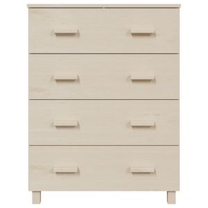 Buffet rectangulaire élégant en bois de pin massif et MDF couleur miel, meuble de maison - Product Image 3