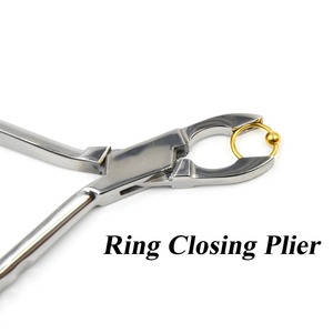 1Pc Surgical Steel Opening Closing Needle Ball Clamp <b>Plier</b> Different Open shape Tweezers Piercing Professional Puncture Tool - Product Image 6