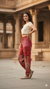 Pantalones de Yoga Cómodos y Transpirables de Verano, Estilo Bohemio Hippie, Color Verde, Super Cómodos, Venta al por Mayor para Mujer - Product Image 2