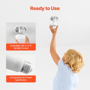 Lampadina LED BR30 per Illuminazione a Proiezione, Confezione da 12, 850 Lumen, Luce Calda 3000K, Attacco Standard E26, Uso Interno - Product Image 5