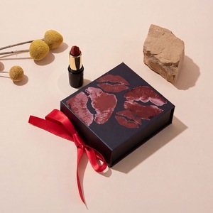 Luxury Lipstick Packaging Box Book Style Cosmetic Box with EVA Insert Custom <b>Makeup</b> Gift Packaging Magnetic Lipstick Boxes - Product Image 4