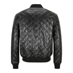 เสื้อแจ็คเก็ตหนังแท้ Nappa 100% แบบเย็บลายสำหรับผู้ชาย วัสดุหนังฟูลเกรน รับผลิตแบบ Private Label และ OEM - Product Image 2