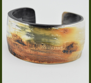 กำไลเขาควายข้อมือสไตล์ cuffs สำหรับผู้หญิงที่รักเครื่องประดับที่ไม่ซ้ำกัน - Product Image 2