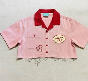 Polo Corto para Mujer, Manga Corta, Bordado, con Botones, Color Sólido, Estilo Casual, para Primavera/Verano - Product Image 4