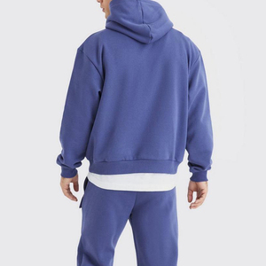 <b>Top</b> Quality Stacked Tracksuit Men's Clothing 100% Cotton Custom Logo Casual Wear Flared <b>Trouser</b> <b>and</b> Boxy Fit Hoodie <b>Set</b> - Product Image 4