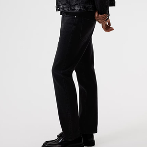 Latest Design <b>Men's</b> High <b>Elastic</b> <b>Waist</b> Denim <b>Jeans</b> with Custom Logo Breathable 100% Cotton Wholesale Supplier - Product Image 1
