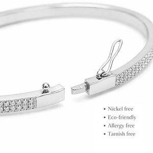 Brazalete de Tenis Clásico de Plata 925 de Lujo con Engaste de Canal, Joyería Plateada para Uso Diario de Mujer, Jaura Jewels - Product Image 3
