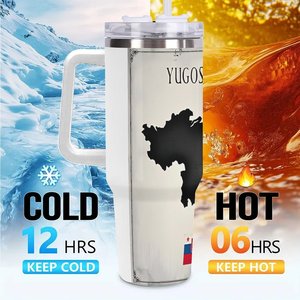Gobelet isotherme en acier inoxydable 40oz avec design carte de la Yougoslavie pour les voyages et l'extérieur - Product Image 6