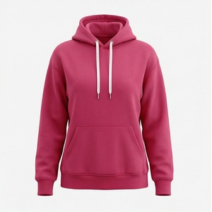 Sudadera con Capucha Oversize Lisa Bordada Personalizada al por Mayor, Sudaderas de Streetwear para Mujer, Tops de Gimnasio de Manga Larga - Product Image 1