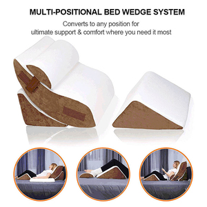 Juego de almohadas ortopédicas en forma de cuña para cama, espuma viscoelástica para aliviar el dolor de espalda y piernas despu - Product Image 6