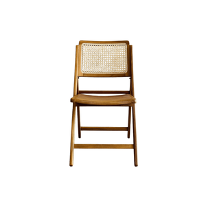 Chaise de salle à manger pliable Virox en teck massif avec dossier croisé au design moderne pour la salle à manger et le salon - Product Image 6