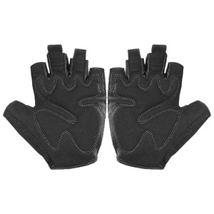 Half <b>Finger</b> Fitness Gloves Blue Genuine Cowhide Leather Adjustable Wrist <b>Strap</b> Gym Weight Lifting Unisex - Product Image 4