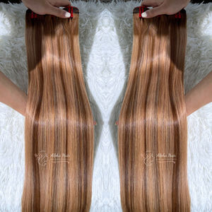 Precio de fábrica atractivo Calidad Premium Un donante Hueso crudo Recto Piano Rubio Color Encaje Frontal Pelucas Extensiones de cabello Bob Pelucas - Product Image 3