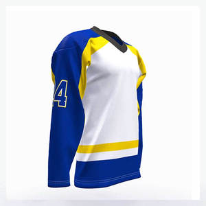 เสื้อฮอกกี้น้ำแข็งทีมแบบซับลิเมชั่นสั่งทำพิเศษ 100% โพลีเอสเตอร์ ป้องกันแบคทีเรีย ขายส่งสำหรับผู้ชาย สีสันปรับแต่งได้ทุกขนาด - Product Image 3