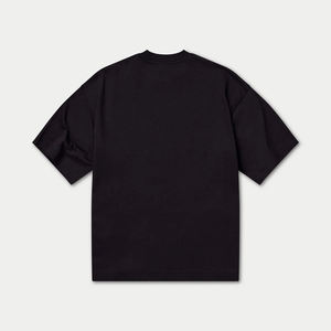 เสื้อยืดสีดำโอเวอร์ไซส์สำหรับผู้หญิง พิมพ์ลายอินทรี คอกลม ทรงหลวม แขนสั้น ผ้าฝ้ายเจอร์ซีย์ สำหรับฤดูใบไม้ผลิและฤดูร้อน - Product Image 5