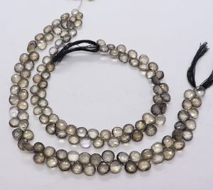 ลูกปัดคริสตัลทรงหัวใจเคลือบผิวธรรมชาติ AAA ขนาด 6 ถึง 8 มม. ลูกปัดคริสตัลแบบเส้นยาว 9 นิ้ว คุณภาพสูง คริสตัลควอตซ์เจียระไน - Product Image 1