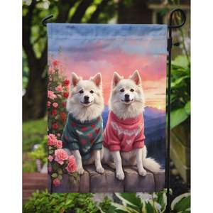 American Eskimo Two Hearts Multicolor <b>Garden</b> <b>Flag</b> Mailbox Decorative Yard Banner for Patio Artwork for Flower Beds - Product Image 3