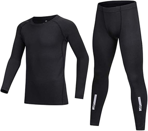 Oferta Especial: Conjunto de Camiseta de Manga Larga y Leggings de Compresión para Hombre y Mujer, con Logotipo Personalizado, Transpirable, Antibacterial y de Secado Rápido - Product Image 4