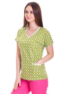 Conjunto de fregado para mujer estampado, novedad, diseño de sublimación superior floreado a la moda con logotipo personalizado, uniformes de fregado - Product Image 6