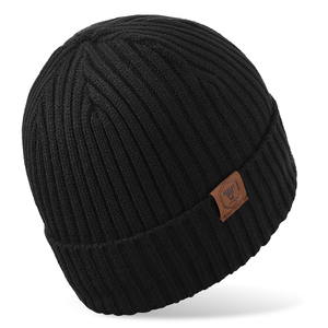 Unisex Luxury 100% <b>Wool</b> Knit Pom Hat Autumn Winter <b>Beanie</b> with Designer Logo Classic Bonnet for Ski Travel Keep Warm - Product Image 4