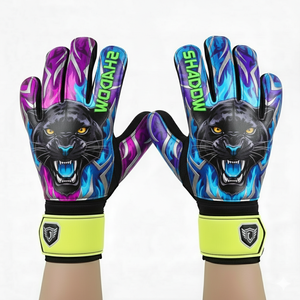 Gants de gardien de but de football pour enfants et jeunes, en cuir respirant, avec logo personnalisé - Product Image 2