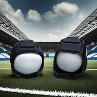 Casque de rugby sportif à coque souple en EVA, léger, respirant, réglable, unisexe, rembourré, protection de sécurité pour la tête