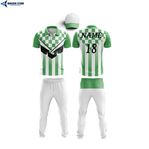 Men's Red White Striped Sports Kit Short Sleeve cricket uniform With Matching <b>Pants</b> Breathable Regular Fit All Seasons - Product Image 2