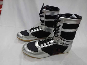 Zapatillas de Boxeo Transpirables de Malla con Cordones, Negras y Plateadas, de Caña Alta, para Entrenamiento, con Precio Económico y Servicio OEM ODM - Product Image 6