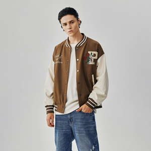 Chaqueta de béisbol universitaria de primera calidad para hombre, fabricante de chaquetas varsity de invierno personalizadas, transpirables, de talla grande, de lana y cuero. - Product Image 1