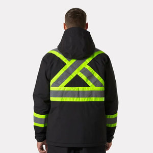High Visibility Safety <b>Jacket</b> for <b>Men</b> Hi Vis <b>Reflective</b> Construction Working Waterproof Raining Security <b>Jackets</b> - Product Image 2