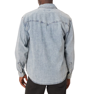 Men's Casual <b>Denim</b> Shirt Breathable Anti-Wrinkle Full Sleeve Comfortable <b>Denim</b> <b>Fabric</b> Wholesale Customizable Cotton - Product Image 2