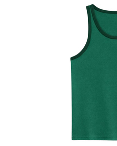 Dark Green <b>Men</b> Tank Top Sleeveless Cotton Gym Vest Solid Color Summer Casual Fitness Workout <b>Singlet</b> Breathable Sportswear - Product Image 3