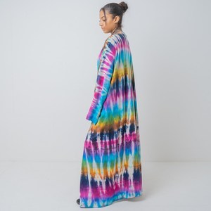 Belle Nouveau Kimono Robe D'été Surdimensionné Vacances Look Boho Festival Bohème Boho Chic À La Mode Femmes Tie Dye Kimono - Product Image 5