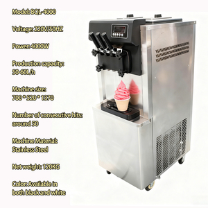 Machine à glace molle commerciale la plus vendue, machine à glace molle rapide, petite machine à glace molle trois couleurs - Product Image 5