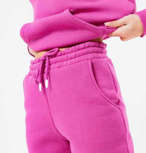 ชุดวอร์มผู้หญิงคุณภาพสูง ผ้าคอตตอนหนา 100% แห้งเร็ว ระบายอากาศได้ดี เสื้อฮู้ด กางเกงขายาว รับสกรีนโลโก้ ไซส์พลัส - Product Image 6