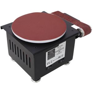 Mini lijadora de banda y disco 2 en 1, velocidad ajustable, eléctrica, para bricolaje, madera, metal, piedra, amoladora de husillo pequeña, máquina de banco. - Product Image 6