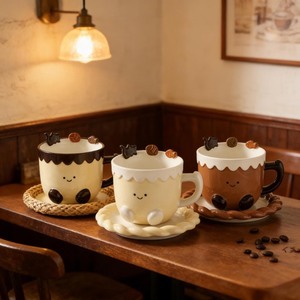 แก้วกาแฟเซรามิกสุดหรูพร้อมจานรองลายการ์ตูนหมีน่ารักสำหรับใช้ในบ้าน - Product Image 5