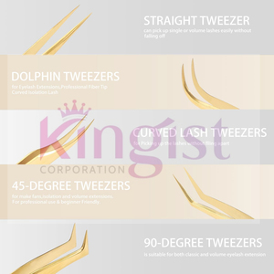Eyelash Extension Eyelash Tweezers Best Quality Wholesale Eyelash Tweezers set with Custom Logo - Product Image 4