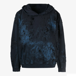 Men's Oversized Hooded <b>Sweatshirt</b> <b>Tie</b>-<b>Dye</b> Cotton Knitted Pullover With Pocket Autumn Streetwear Style - Product Image 1