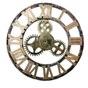 Large Rustic <b>Vintage</b> Metal Wall <b>Clock</b> Oversized Big European Retro Wall Decor for Home Living Room Iron Bodyving Room Wall Decor - Product Image 5