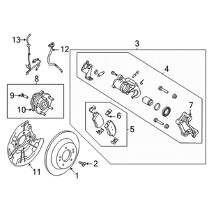 Étriers et supports de frein neufs pour Elantra, côté droit, 58311AAA40 - Product Image 2