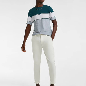 T-shirts pour hommes en coton peigné 100% respirant, livraison rapide, impression personnalisée de lettres, faible MOQ, design personnalisé, logo de marque sur mesure - Product Image 6