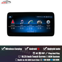 Lecteur multimédia DVD Android 13 AuCar 10,25''/12,3'' pour Mercedes-Benz Classe C NTG 5.5 2019-2021, navigation GPS, autoradio