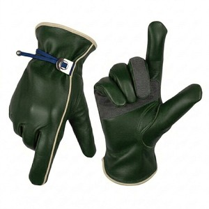 Mechanic Leather Work <b>Gloves</b> Adjustable Wrist Strap Reinforced Palm Safety Protection <b>Gloves</b> Europe Trend - Product Image 5
