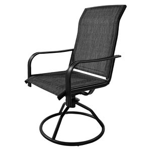 Ensemble de 2 chaises pivotantes d'extérieur en textilène, rotation fluide à 360 degrés, bascule douce à 15 degrés, respirantes - Product Image 6