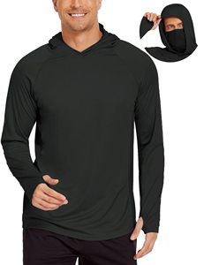 Camisetas y Tops de Pesca Transpirables de Poliéster para Hombre, con Capucha y Máscara, Protección Solar UPF 50+, Ropa de Pesca - Product Image 1